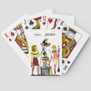 Oude Egypte Farao's Weelderige versiering Pokerkaarten