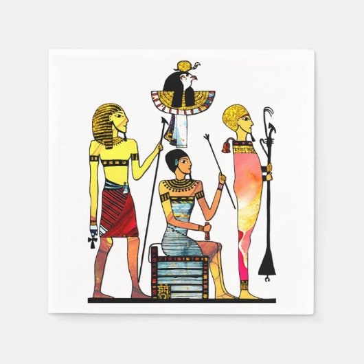 Oude Egypte Farao's Weelderige versiering Servet (Voorkant)