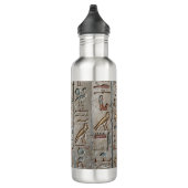 Oude Egypte Hiërogliefengravure Pharoah pGift Waterfles (Rechts)