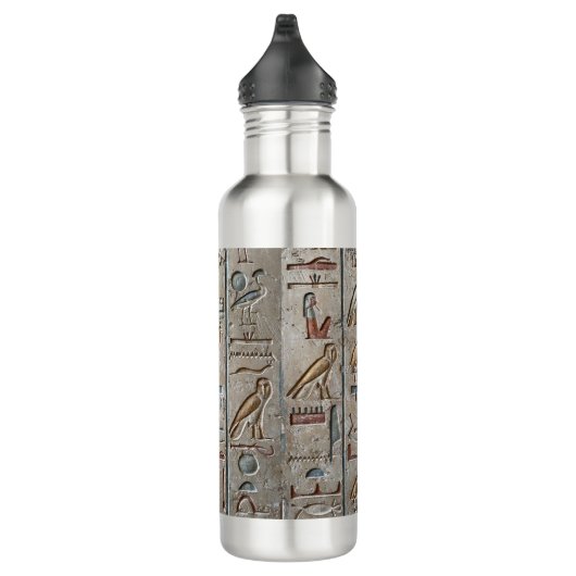 Oude Egypte Hiërogliefengravure Pharoah pGift Waterfles (Rechts)