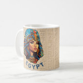 Oude Egypte Kleurrijke Koningin Farao's Mok (Voorkant links)