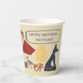 Oude Egypte Koning Tut Theme Custom Party Papieren Bekers (Achterkant)