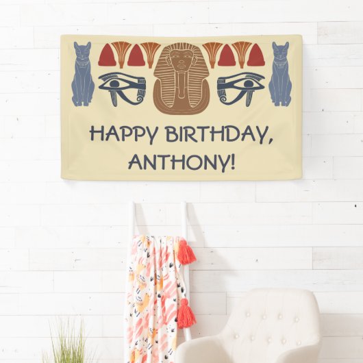 Oude Egypte Koning Tut Theme Custom Party Spandoek (Insitu)