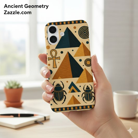 Oude Egypte Mystique geometrische papyrus Case-Mate iPhone Case