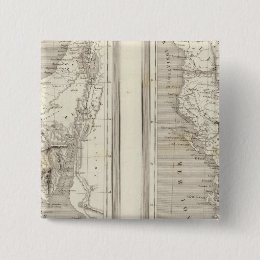 Oude Egypte, oude Griekenland Vierkante Button 5,1 Cm (Voorkant)