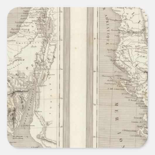 Oude Egypte, oude Griekenland Vierkante Sticker (Voorkant)