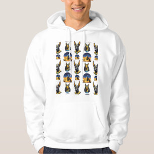 Oude Egypte Piramide Anubis Patroon Ontwerp Hoodie
