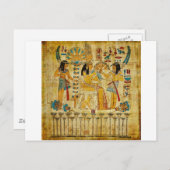 Oude Egypte Tapestry Scroll Heirogliphics Briefkaart (Voorkant / Achterkant)