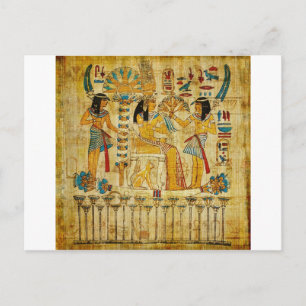 Oude Egypte Tapestry Scroll Heirogliphics Briefkaart