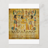 Oude Egypte Tapestry Scroll Heirogliphics Briefkaart (Voorkant)