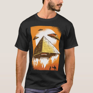 Oude Egypte UFO Alien Flying T-shirt