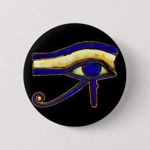 Oude Egyptenaar The Eye of Horus Ronde Button 5,7 Cm