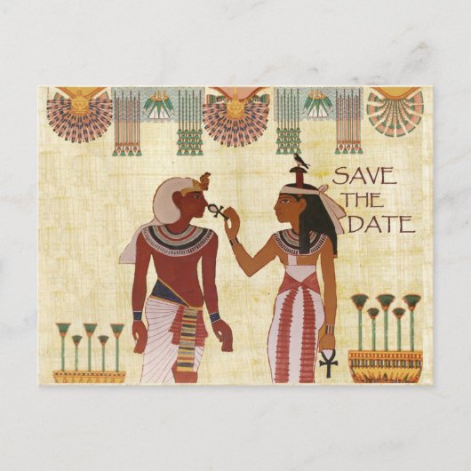 Oude Egyptenaren slaan de datum op briefkaart Afri (Voorkant)