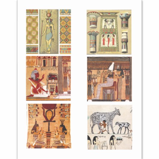 Oude Egyptische Antiek kunst Sticker (Voorkant)
