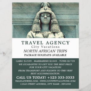 Oude Egyptische Beeld, Caïro, Reisbureau  Flyer