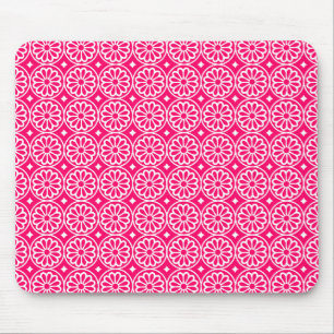 Oude Egyptische bloemen - Neon Red Muismat