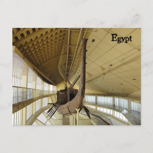 Oude Egyptische Boat Briefkaart (Voorkant)