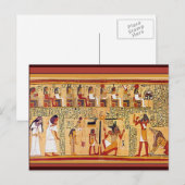 Oude Egyptische Boek van de Dood. Briefkaart (Voorkant / Achterkant)