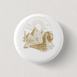 Oude Egyptische Collectie Ronde Button 3,2 Cm