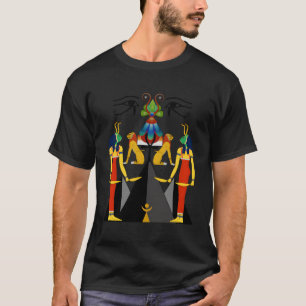 Oude Egyptische Genie Godin Qed haar God Sekhmet T-shirt