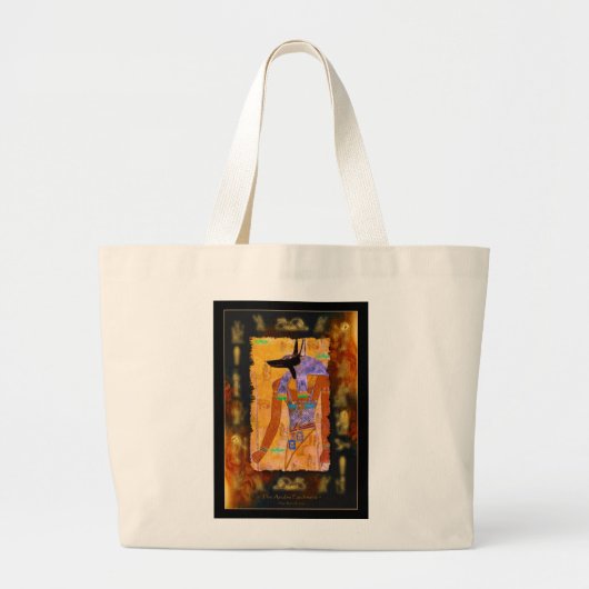 Oude Egyptische god Anubis Gift Range Grote Tote Bag (Voorkant)