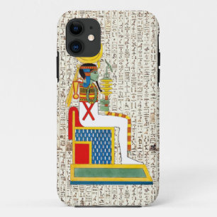 Oude Egyptische God Godin Hiërogliefen Ontwerp iPhone 11 Hoesje