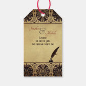 Oude Egyptische God Thoth gouden bruiloft Cadeaulabel (Achterkant)