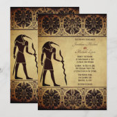 Oude Egyptische God Thoth gouden bruiloft Kaart (Voorkant / Achterkant)