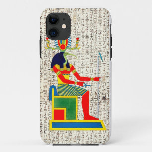 Oude Egyptische God Thoth hiërogliefen ontwerp iPhone 11 Hoesje