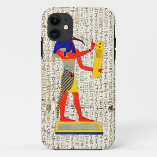 Oude Egyptische God Thoth hiërogliefen ontwerp iPhone 11 Hoesje