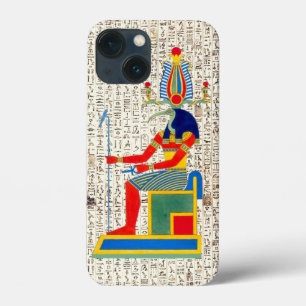Oude Egyptische God Thoth hiërogliefen ontwerp iPhone 13 Mini Hoesje