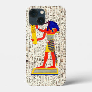 Oude Egyptische God Thoth hiërogliefen ontwerp iPhone 13 Mini Hoesje