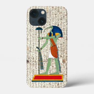 Oude Egyptische God Thoth hiërogliefen ontwerp iPhone 13 Mini Hoesje