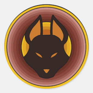 Oude Egyptische God Wepwawet Logo Sticker