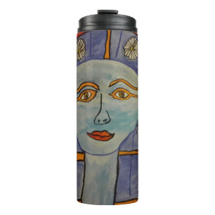 Oude Egyptische godin Thermal Tumbler Thermosbeker
