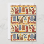 Oude Egyptische Graphics Collage Party Kaart (Achterkant)