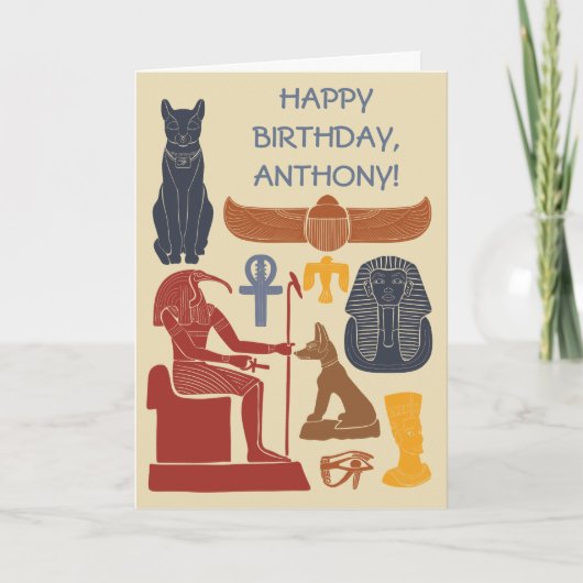 Oude Egyptische Graphics Thema Kaart (Voorkant)