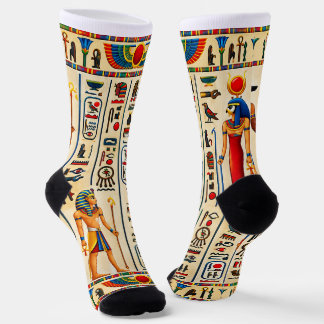Oude Egyptische Hiërogliefen en Faraonisch Sokken
