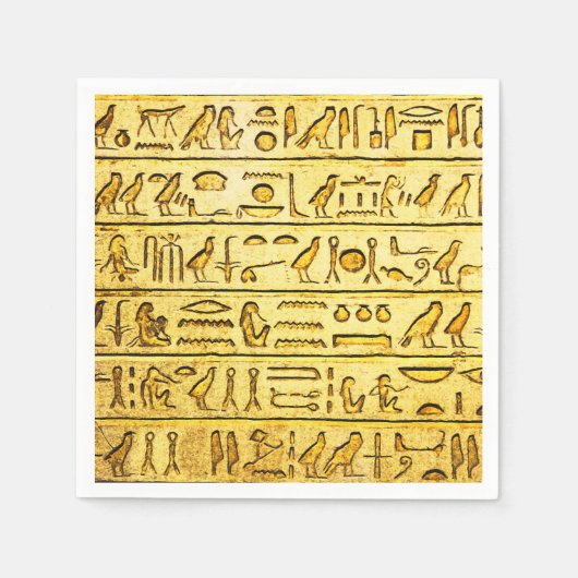 Oude Egyptische hiërogliefen Gele servetten (Voorkant)