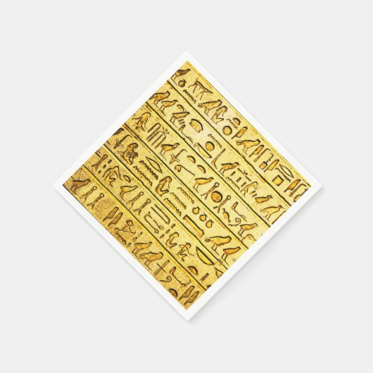 Oude Egyptische hiërogliefen Gele servetten (Hoek)