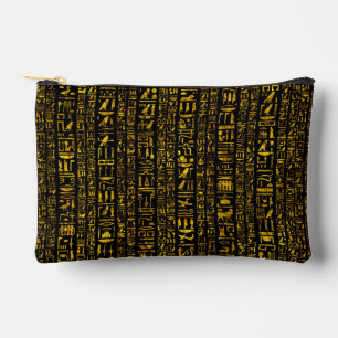 Oude Egyptische hiërogliefen goud en zwart kleur Etui