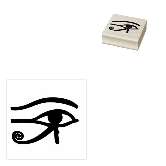 Oude Egyptische Hiërogliefen Oog van Ra Rubberstempel (Gestempeld)