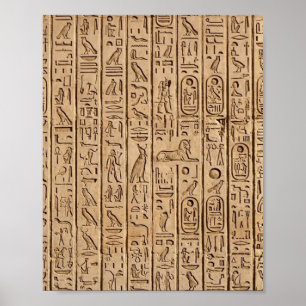 Oude Egyptische hiërogliefen Poster