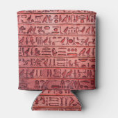Oude Egyptische hiërogliefen Rode Koelbox Blikjeskoeler (Achterkant)