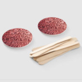 Oude Egyptische hiërogliefen Rood Ronde Hand Fan Handwaaier (Niet-gemonteerd)