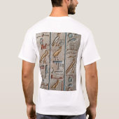 Oude Egyptische hiërogliefen T-shirt (Achterkant)