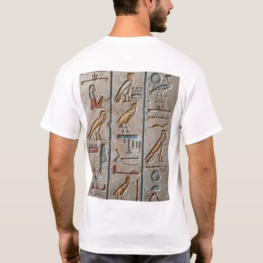 Oude Egyptische hiërogliefen T-shirt (Achterkant)
