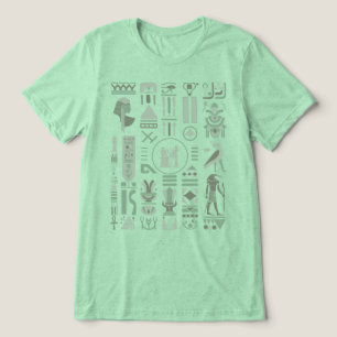 Oude Egyptische Hiërogliefen Tri-Blend Shirt
