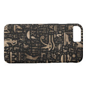 Oude Egyptische hiërogliefen - zwart en goud Case-Mate iPhone Case (Achterkant (Horizontaal))