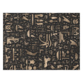 Oude Egyptische hiërogliefen - zwart en goud Tafelkleed (Voorkant (Horizontaal))